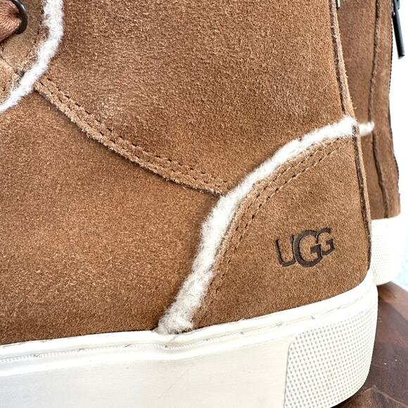 UGG High-Top Sneakers in Chestnut Suede, Size 7 - Excellent Condition - Picture 9 of 12